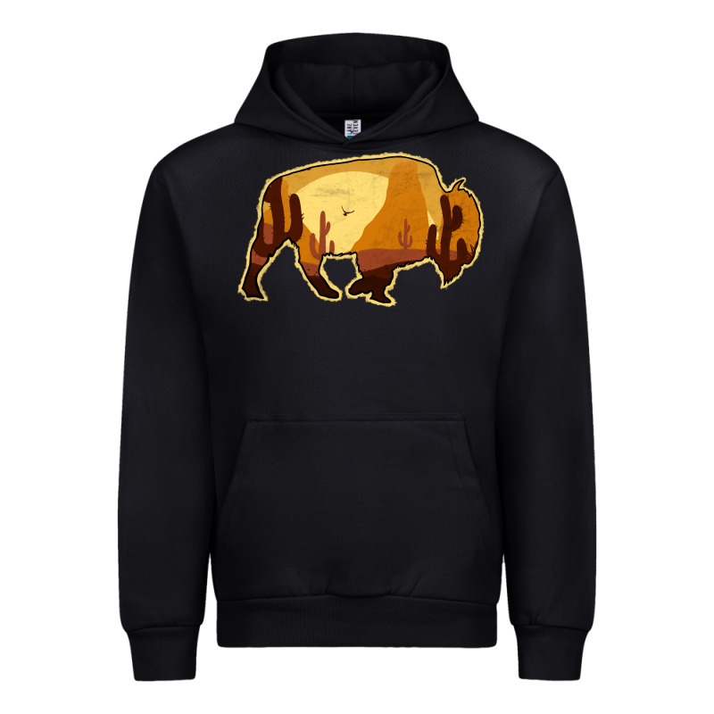 Desert Landscape Bison Silhouette Urban Hoodie by Bettercallsaul | Teevron