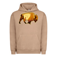 Pigment Burro Desert Landscape Bison Silhouette Urban Hoodie - Bettercallsaul