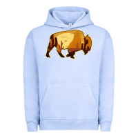 Pigment Grape Ice Desert Landscape Bison Silhouette Urban Hoodie - Bettercallsaul