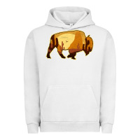 Pigment Lunar Rock Desert Landscape Bison Silhouette Urban Hoodie - Bettercallsaul