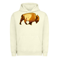 Pigment Pistachio Desert Landscape Bison Silhouette Urban Hoodie - Bettercallsaul
