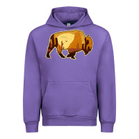 Tulip Desert Landscape Bison Silhouette Urban Hoodie - Bettercallsaul