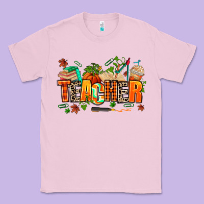Fall Teacher Classic Tee Designed By Adodesignshop
