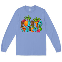 Colony Blue puerto rico Long Sleeve Tee - AdoDesignShop