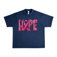 Navy Hope Breast Cancer Urban Heavy Tee - texasbilliewilder