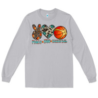 Moon Dust peace love basketball Long Sleeve Tee - CowhideDigitalArt