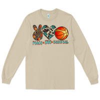 Mushroom peace love basketball Long Sleeve Tee - CowhideDigitalArt