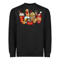Black golden retriever coffee cups Heavyweight Sweatshirt - Zillion Design Studio