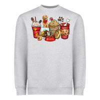 Heather Grey golden retriever coffee cups Heavyweight Sweatshirt - Zillion Design Studio