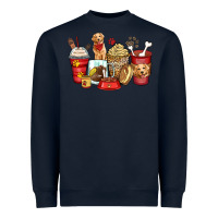 Navy golden retriever coffee cups Heavyweight Sweatshirt - Zillion Design Studio