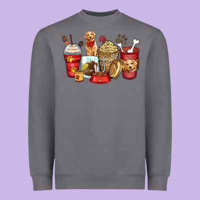 Heavyweight Sweatshirt golden retriever coffee cups