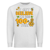 Oatmeal Heather i cant beelieve its been 100 days Premium Sweatshirt - MaliasSmallBusiness