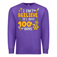 Purple i cant beelieve its been 100 days Premium Sweatshirt - MaliasSmallBusiness