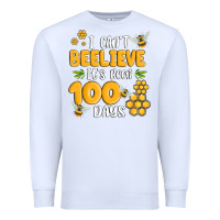 White i cant beelieve its been 100 days Premium Sweatshirt - MaliasSmallBusiness