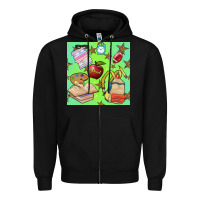 Black school seamless pattern Zipper Hoodie - BundleAndBundleShop