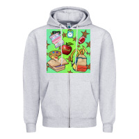 Heather Grey school seamless pattern Zipper Hoodie - BundleAndBundleShop