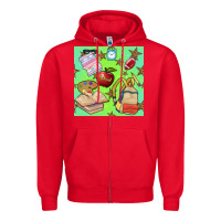 Red school seamless pattern Zipper Hoodie - BundleAndBundleShop
