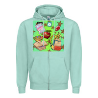 Seafoam school seamless pattern Zipper Hoodie - BundleAndBundleShop