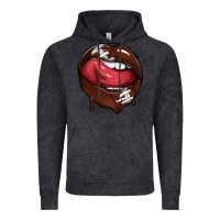 Vintage Black sports lips american football Vintage Hoodie - texasbilliewilder