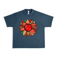 Midnight Navy strawberry sunflower Urban Heavy Tee - Zillion Design Studio