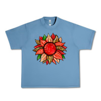 Pebble Blue strawberry sunflower Urban Heavy Tee - Zillion Design Studio