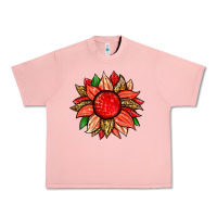 Salmon strawberry sunflower Urban Heavy Tee - Zillion Design Studio