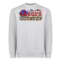 Heather Grey this is god s country Heavyweight Sweatshirt - texasbilliewilder