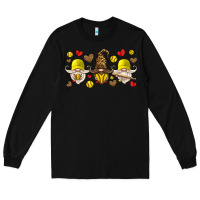 Black softball gnome Long Sleeve Tee - HRA Design Shop