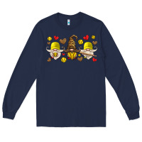 Navy softball gnome Long Sleeve Tee - HRA Design Shop