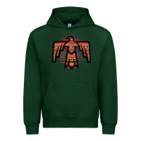 Forest Green Red Aztec Thunderbird Urban Hoodie - Bettercallsaul