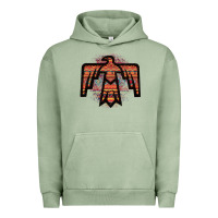 Pigment Oil Green Red Aztec Thunderbird Urban Hoodie - Bettercallsaul