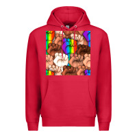 Cardinal Pride lgbtq fists seamless pattern Premium Hoodie - BundleAndBundleShop