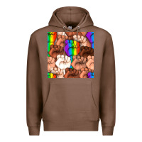 Chestnut Pride lgbtq fists seamless pattern Premium Hoodie - BundleAndBundleShop