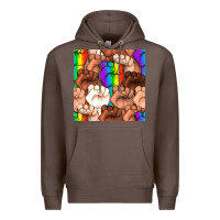 Coffee Pride lgbtq fists seamless pattern Premium Hoodie - BundleAndBundleShop