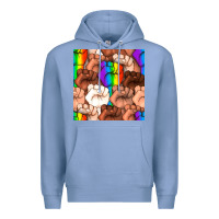 Colony Blue Pride lgbtq fists seamless pattern Premium Hoodie - BundleAndBundleShop