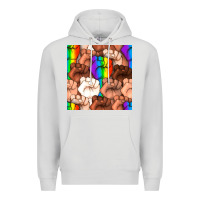 Dove Grey Pride lgbtq fists seamless pattern Premium Hoodie - BundleAndBundleShop