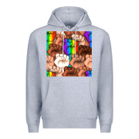Heather Grey Pride lgbtq fists seamless pattern Premium Hoodie - BundleAndBundleShop