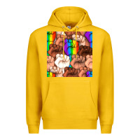 Lemon Pride lgbtq fists seamless pattern Premium Hoodie - BundleAndBundleShop