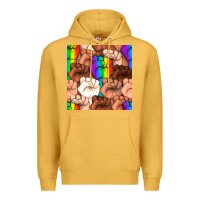 Mustard Pride lgbtq fists seamless pattern Premium Hoodie - BundleAndBundleShop