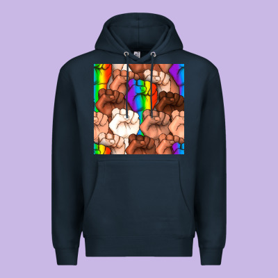Pride Lgbtq Fists Seamless Pattern Premium Hoodie Designed By Bundleandbundleshop