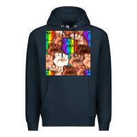 Navy Pride lgbtq fists seamless pattern Premium Hoodie - BundleAndBundleShop