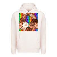 Pale Pink Pride lgbtq fists seamless pattern Premium Hoodie - BundleAndBundleShop