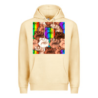 Pina Colada Pride lgbtq fists seamless pattern Premium Hoodie - BundleAndBundleShop