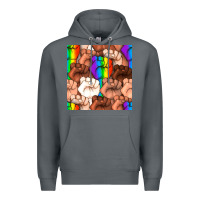 Rock Pride lgbtq fists seamless pattern Premium Hoodie - BundleAndBundleShop