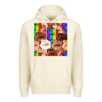 Sandshell Pride lgbtq fists seamless pattern Premium Hoodie - BundleAndBundleShop