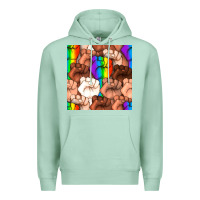 Seafoam Pride lgbtq fists seamless pattern Premium Hoodie - BundleAndBundleShop