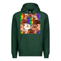 Sports Green Pride lgbtq fists seamless pattern Premium Hoodie - BundleAndBundleShop