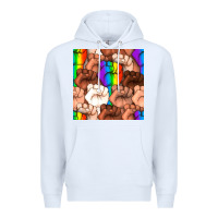 White Pride lgbtq fists seamless pattern Premium Hoodie - BundleAndBundleShop