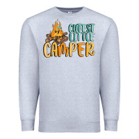 Heather Grey cutest little camper Premium Sweatshirt - MaliasSmallBusiness