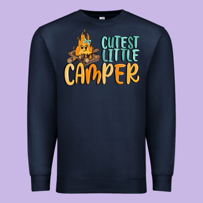 Cutest Little Camper Premium Sweatshirt Designed By Maliassmallbusiness